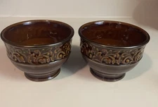 Certified International Karidesign Soup /Ice Cream Bowl, Set Of 2, Brown