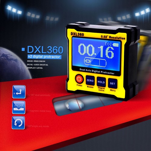 DXL360 Dual Digital Angle Protractor w/ Base 50-60Hz P5A2 - Picture 11 of 12