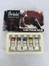 GRUMBACHER No.522 PreTested Oil Color Sampler Set Five 1.25fl oz Paint Tubes