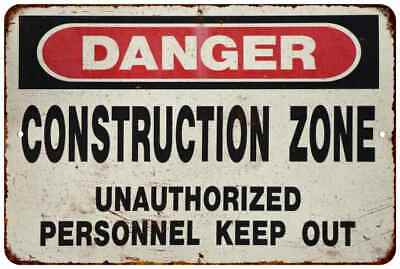 Danger Unexploded Military Munitions Rustic Retro Metal Sign 8/" x 12/"