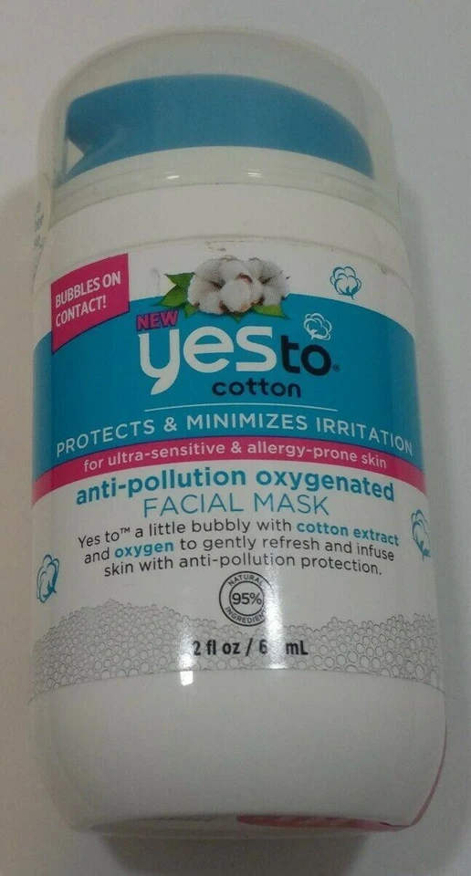 YES TO Cotton Anti Pollution Oxygenated Facial Mask---2 fl. oz.-- - Image 3 of 4