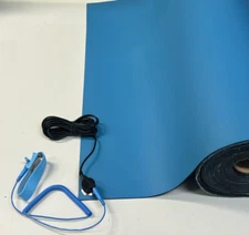 ESD Anti Static Grounding Mat with Wrist Strap & Ground Cord , 2' Wide x 8' Long