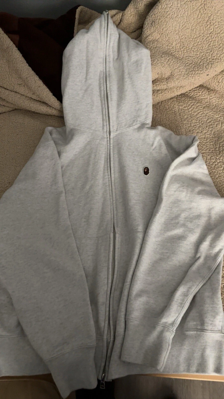 A BATHING APE (BAPE) Scimmia da bagno Bape full zip grigio raro
