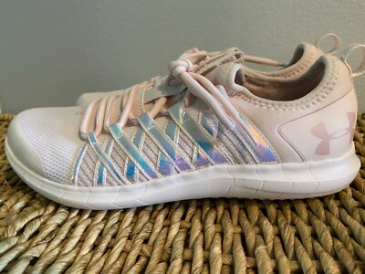 NEW Under Armour Tennis Shoes Light Baby Pink Size Stretch ankle  Women's