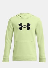 NWT Under Armour fleece Big logo hoodie boys Sz Youth XL 40 - Retro green