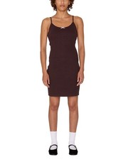 Obey Women's Adelaide Pointelle Tank Dress Chocolate 401500433 CHO
