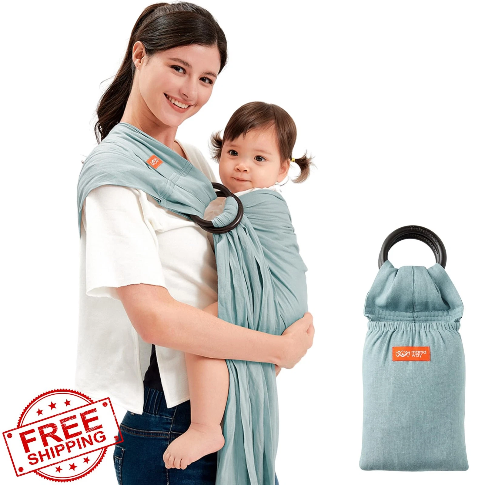 Mamaway Blue Ring Sling Carrier