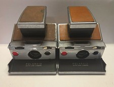 Polaroid SX-70 Land Camera Lot of 2 Instant Cameras Brown untested