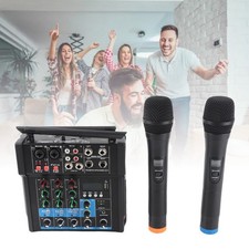 Wireless Dual Mic Mixing Console With USB For Karaoke Party