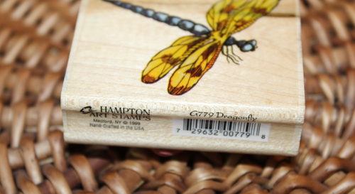 Realistic Dragon Fly Rubber Stamp Wood Mounted Spring Summer GARDEN Insects Bugs - Picture 3 of 11