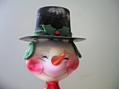1995 Christopher Radko ''Italian Ice Snowman'' 13 inch Tall Finial #95-273 Pre Own