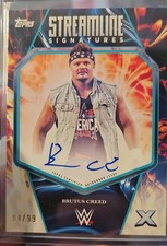 2025 Topps Exalted WWE - Streamline Signatures Brutus Creed #STS-BCD Aqua /99...