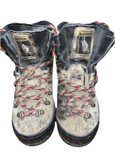 La Sportiva Makalu Men’s Mountaineering Boots Vibram Made in Italy Green Dot