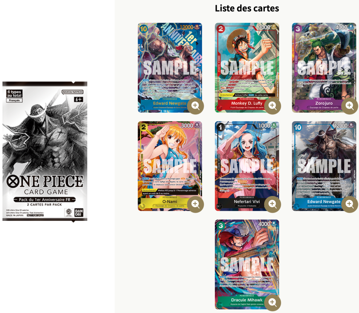 One piece French 1st Anniversary 1er Anniversaire FR Pack