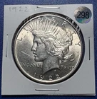 1922- P US PEACE Silver Dollar $1 Philadelphia Mint 90% Silver. Ungraded