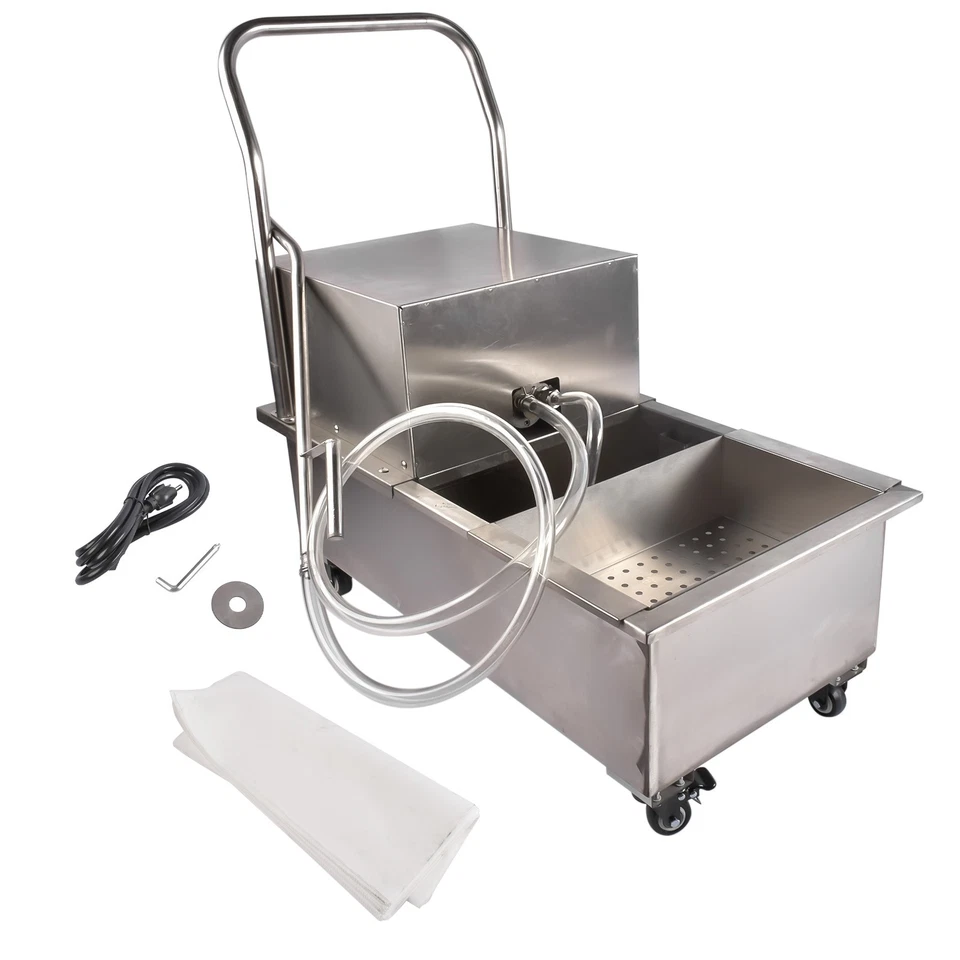 55L Commercial Fryer Oil Filter System - Mobile Cooking Oil Filtration - Image 4 of 4