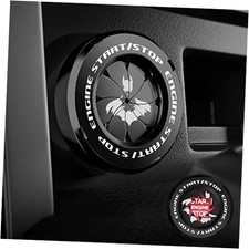 Rotary Push Start Button Cover, Bat Man Car Accessories Engine B-Batman-Black