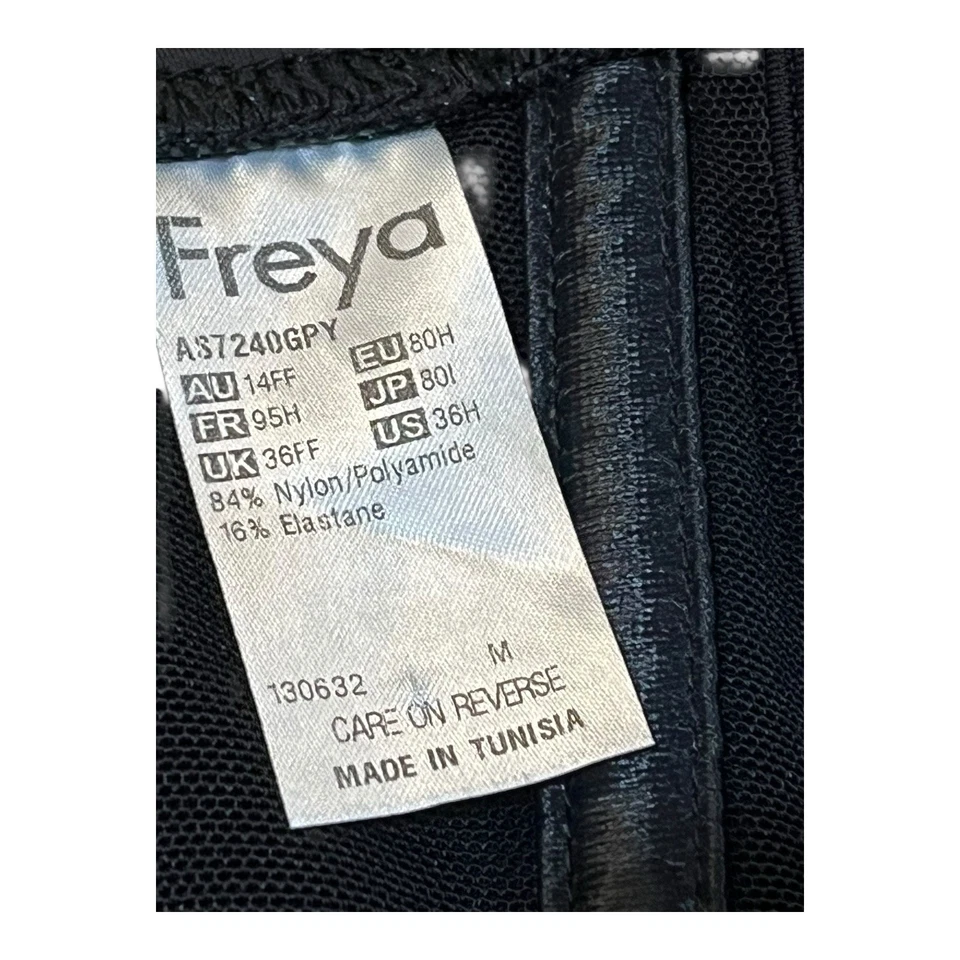 Freya Women’s Floral Swimsuit Top 36H Black Garden Party - Image 4 of 4