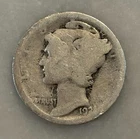 1921-P Mercury Dime - AG - About Good - 90% Silver