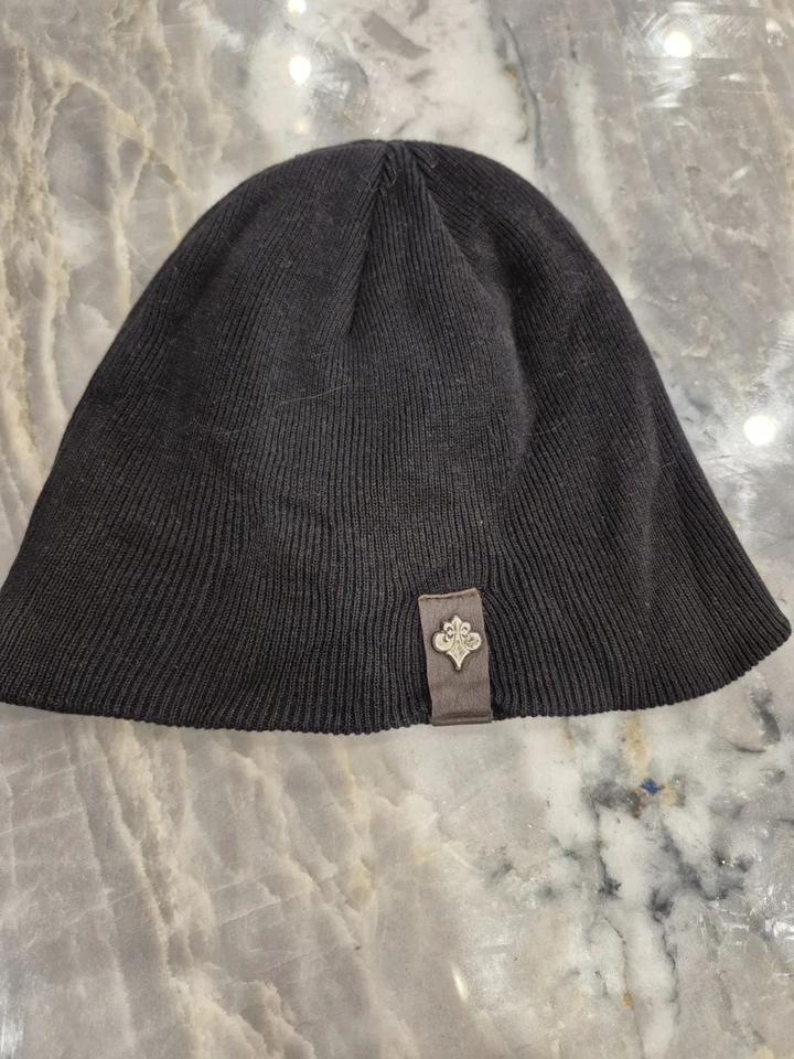 Gorro Affliction Cross Y2K Vintage Negro Tejido Cyber Grunge Gótico Bestia Foto 4 de 4