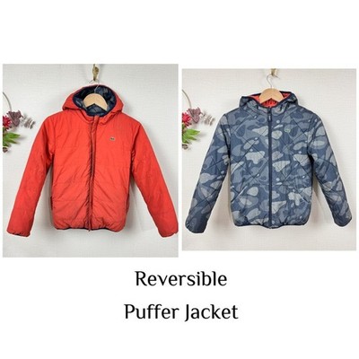 Lacoste Kids Reversible Red and Blue Puffer Jacket size Small