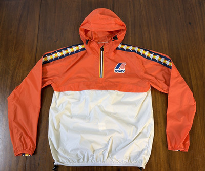 K Way X Kappa Leon Collaboration Anorak Quarter Zip Windbreaker Size Medium Rare
