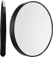 TTSAM 10X Magnifying Makeup Mirror, Round Mirror 2 Suction Cups 3.5L x 3.5W 