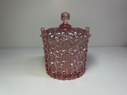 Fenton Art Glass ~ Ice Bucket Biscuit Jar Candy Dish Trinket Holder with Lid