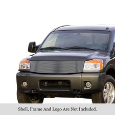 Aps Stainless Billet Grille-brushed For 04-15 Nissan Titan Gr14hec64c