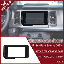 Black Central Console GPS Navigation Panel Frame Cover Trim For Ford Bronco 2021