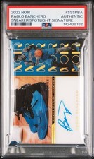 2022 Panini Noir PAOLO BANCHERO ROOKIE SNEAKER SPOTLIGHT ON CARD AUTO 44/99 PSA