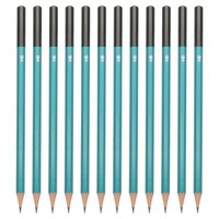 Hb Zeichenstifte, 12 StüCk, GrüN/Schwarz, 6-Seitig, 17,5 Cm