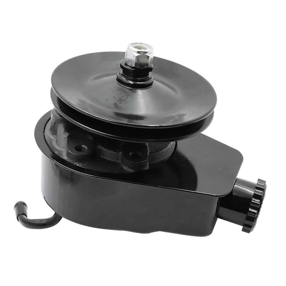 FOR CHEVY BUICK GMC BBC SBC POWER STEERING PUMP W/ SINGLE GROOVE PULLEY BLACK - Image 4 of 4