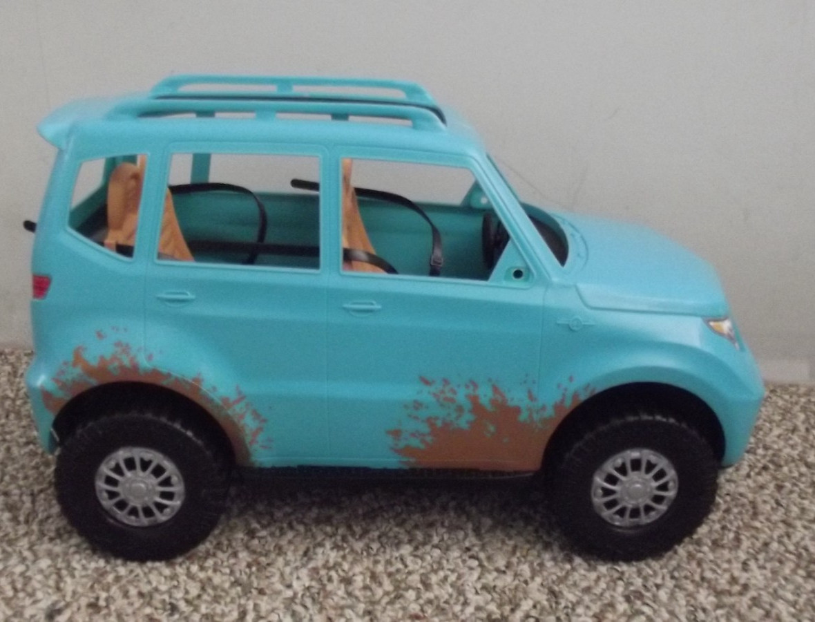 Barbie Mattel SUV Jeep Camping Fun 2016 Teal Off Road Muddin