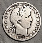 1911-D Barber Half Dollar 90% Silver