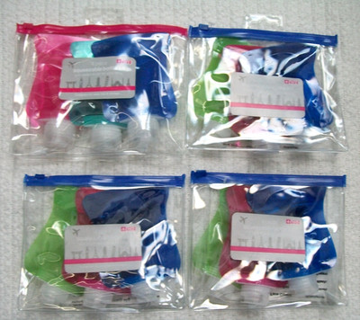 CVS 4 Piece Travel Pouch Carry On Size Squeezable Bottle Pack Easy Fill Lot of 4
