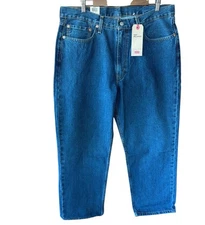 New Levis 550 Jeans Mens 38x29 Medium Wash Denim Relaxed Fit Tapered Leg Blue