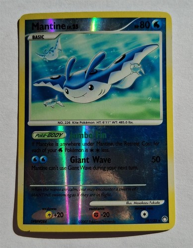 Pokemon - Mantine - Mysterious Treasures 29/123 - Reverse Holo Rare - LP