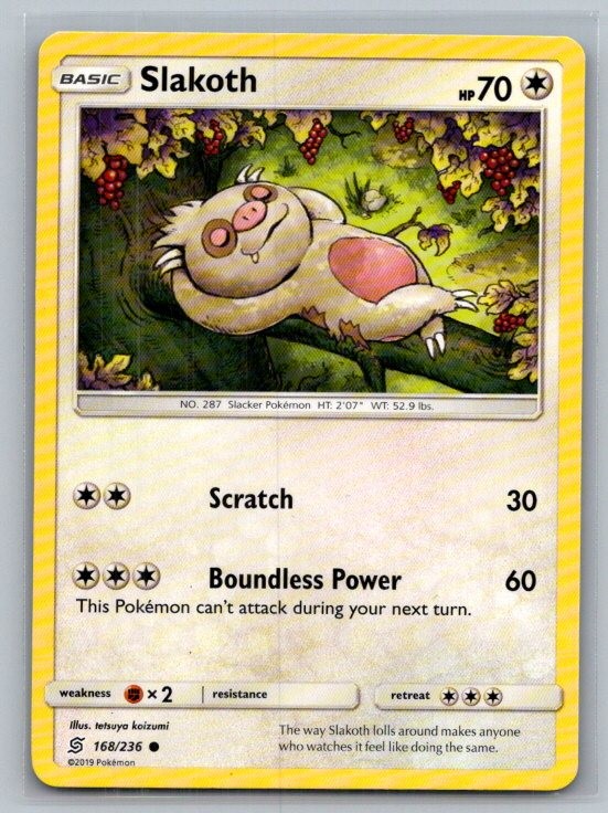 Slakoth 168/236 Common Unified Minds Pokemon Near Mint