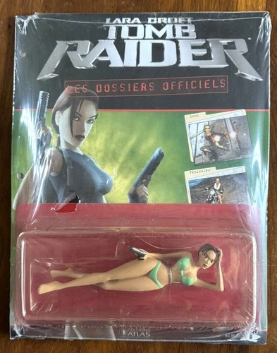 Lara Croft Figure - Official Records - Green Bikini - Atlas - 2004 New