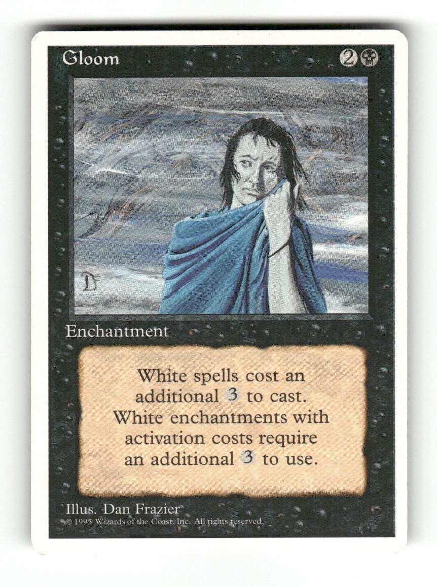 Gloom Uncommon Fourth Edition Magic: The Gathering Near Mint