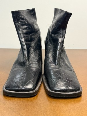 Miista Ivy Black Embossed Boots Sz 39