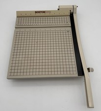 Vintage Boston 2612 12 Paper Cutter Slicer Guillotine Style Wood  Steel FS