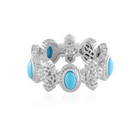Cavill Ring Sterlingsilber TüRkis Cabochon 23Mm Echtschmuck Damen