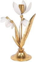 Clayre & Eef 6Y5804 KerzenstäNder 14X10X25 Cm Goldfarbig