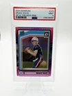 2024 Donruss - Rated Rookie Drake Maye #379 Optic Preview Pink Prizm PSA 9