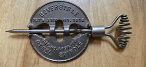 Vintage REVERSIBLE Griswold 4” American Stove Flue Damper Iron And Steel