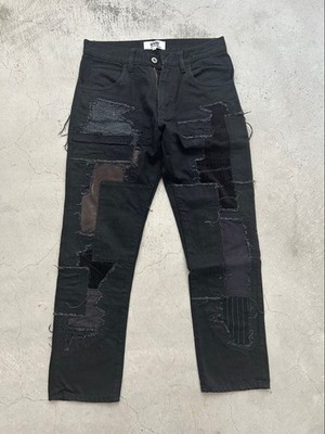 Junya Watanabe MAN Patchwork Denim Jeans S Schwarz Slim Gebraucht