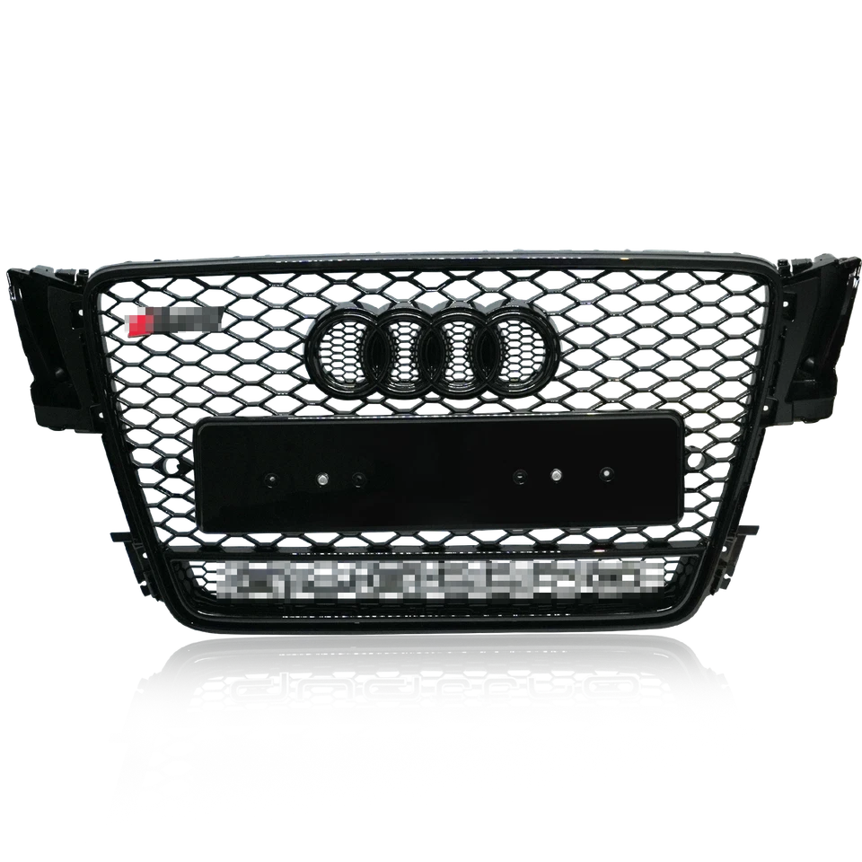 Para Audi A5 S5 B8 RS5 Style 08-12 Grelha de Malha Frontal Grelha Superior de Para-choque com Quattro - Imagem 4 de 4