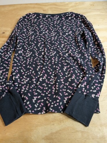 Conjunto de pijama para mujer Victorias Secret talla XS camisa corta conjunto de pijama negro rosa corazones - Imagen 3 de 11
